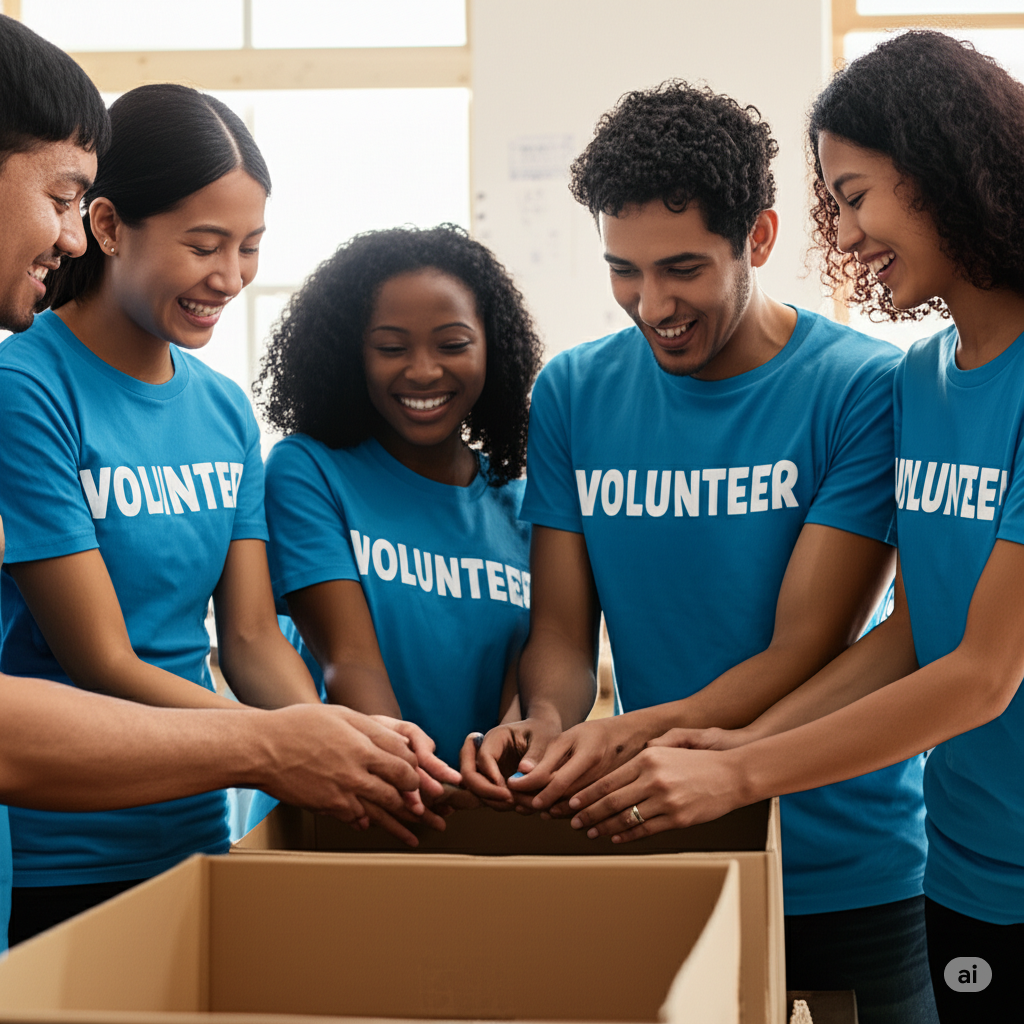 Five volunteers.